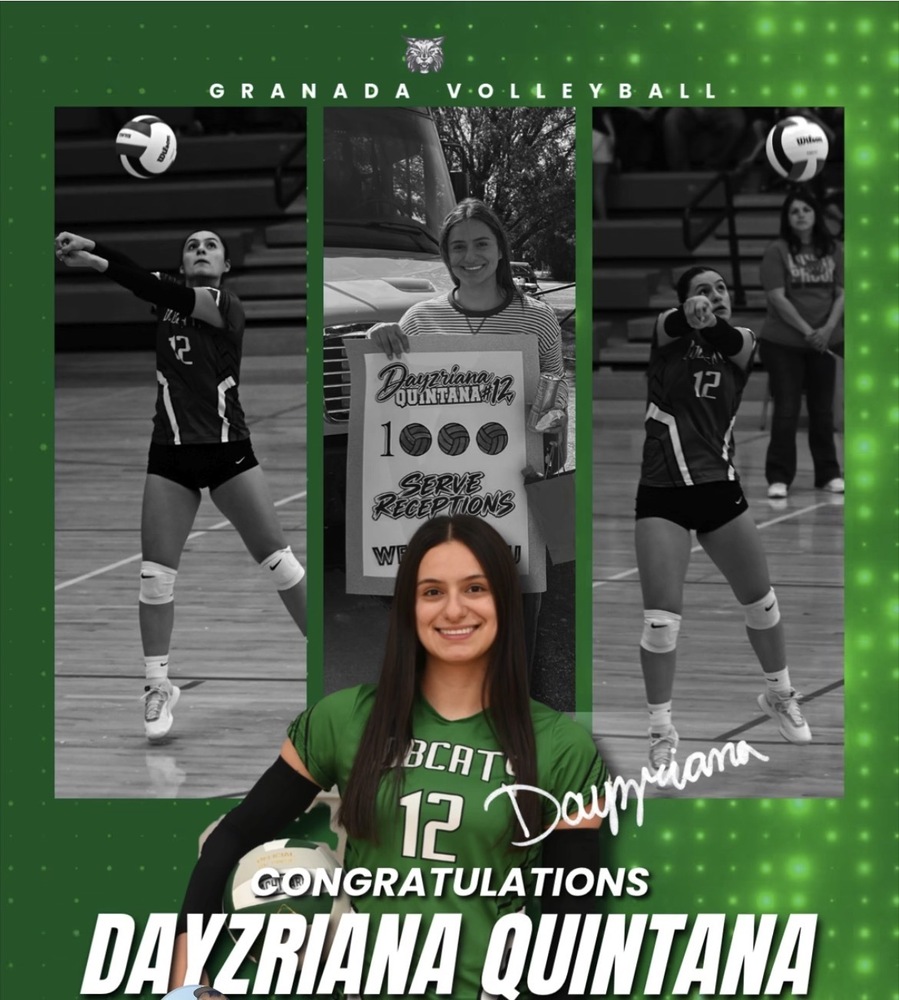 Congratulations to senior, Dayzriana Quintana on reaching a major milestone - 1,000 career serve receptions in volleyball! This achievement is a testament to her hard work, consistency, determination, and commitment to her team. Great job, Dayzriana, we are proud of you and all you have achieved at Granada School!