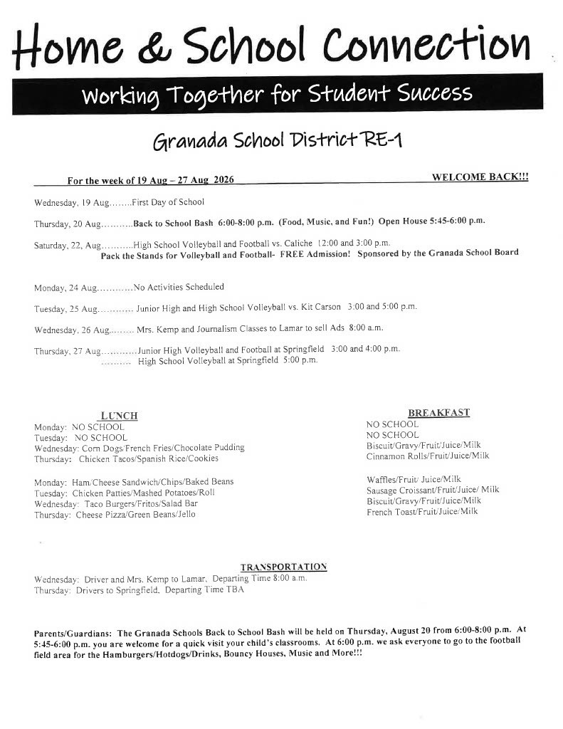 Home & School August 19-27, 2026 