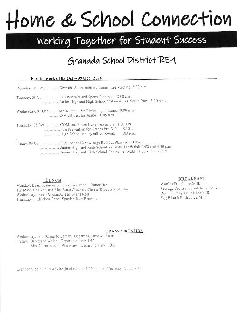 Home & School OCto 5-9