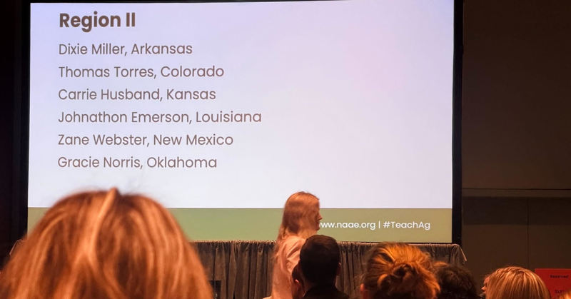 Mr Torres name on screen at convention