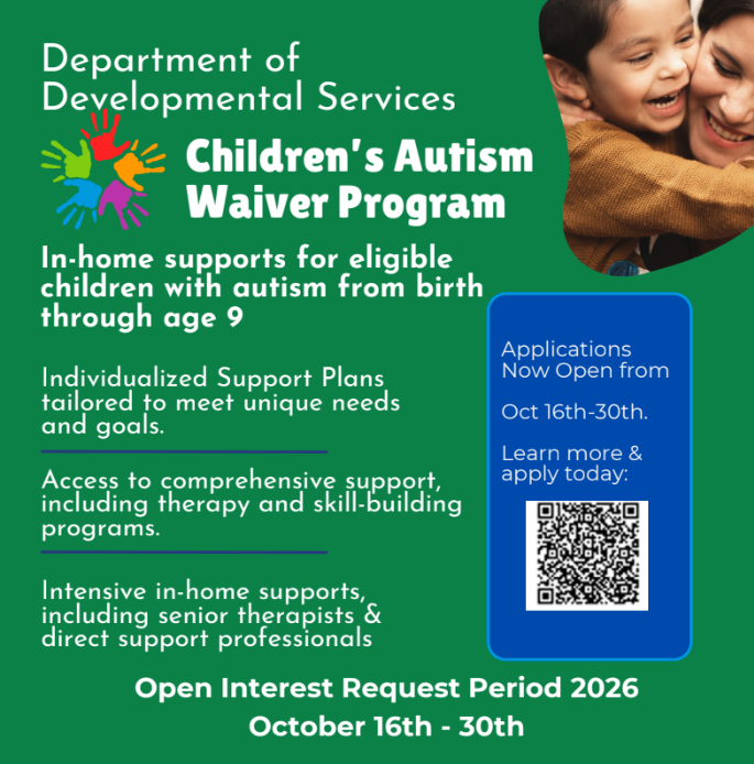 Autism Waiver Program Flyer