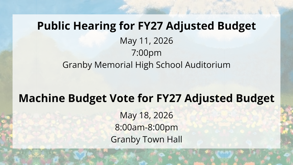Public Budget Hearing and Machine Budget Vote for FY27 Adjusted Budget