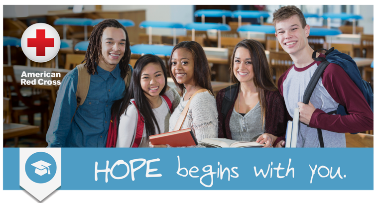 Hope begins with you American Red Cross logo
