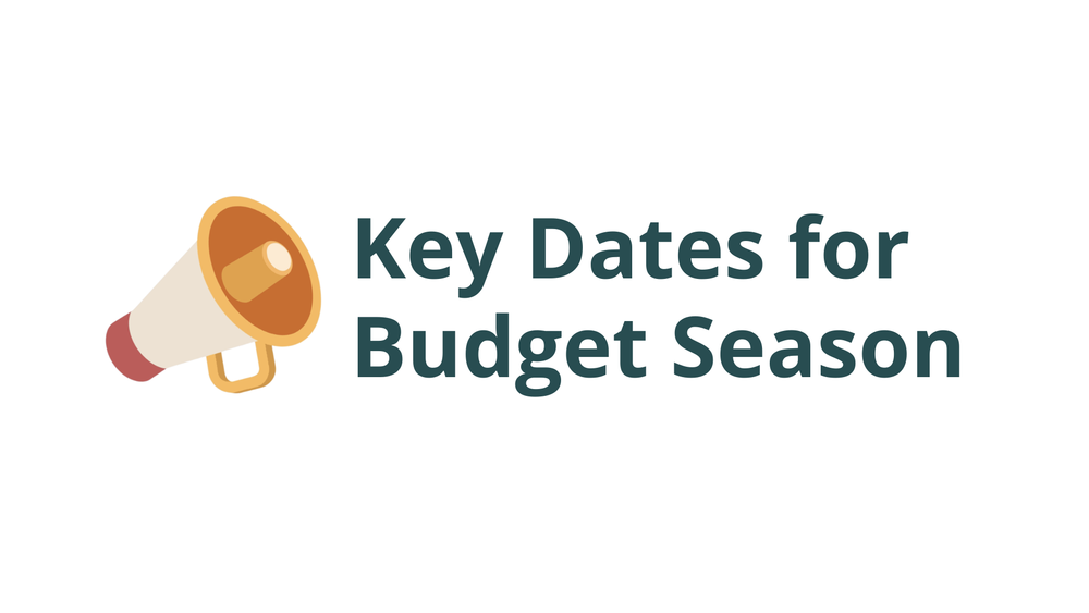 Key Dates for budget season