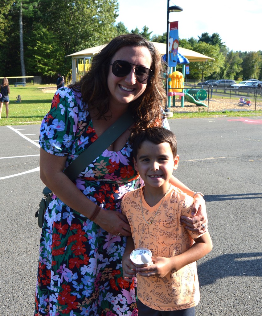 A mom and son