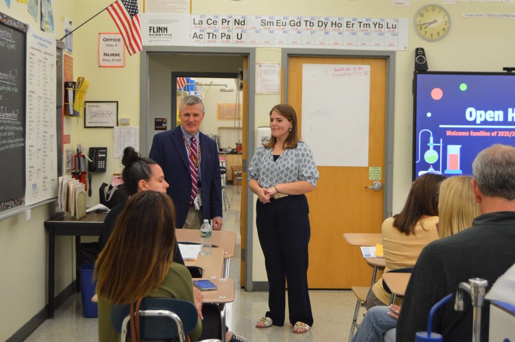 Principal Mike Dunn and Chemistry Teacher Ms. Shellman
