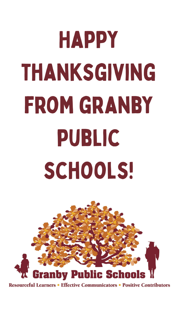 Happy Thanksgiving from Granby Public Schools!