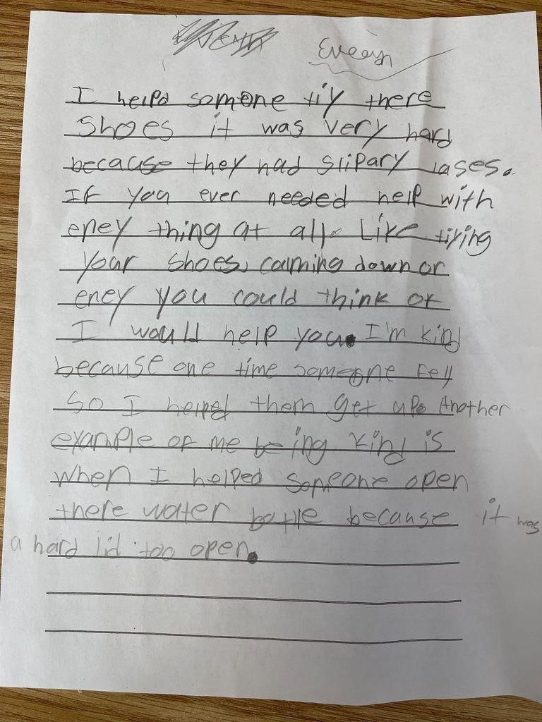 Letters to new classmate