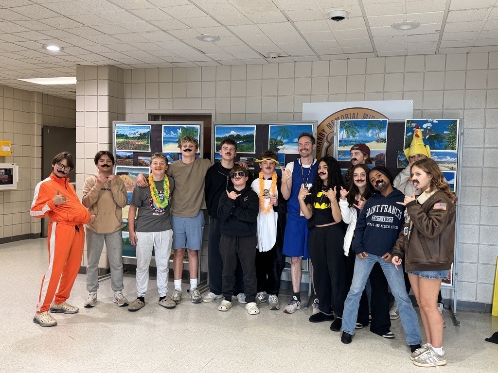 Assistant Principal Alex Schwartz with students