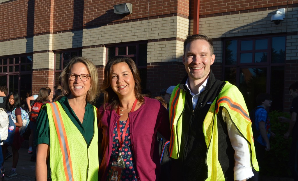 Principal Heather Tanis,  Superintendent Cheri Burke, Assistant Principal Alex Schwartz