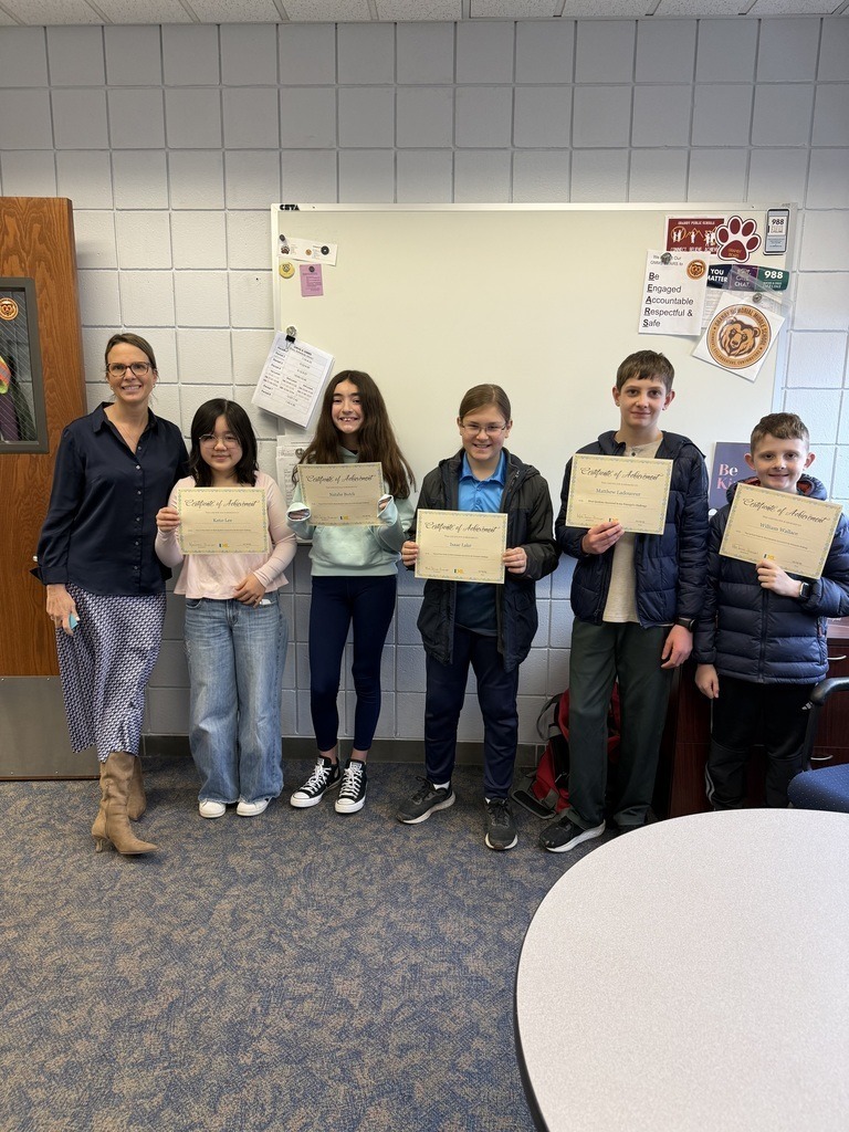 Principal of GMMS with students 