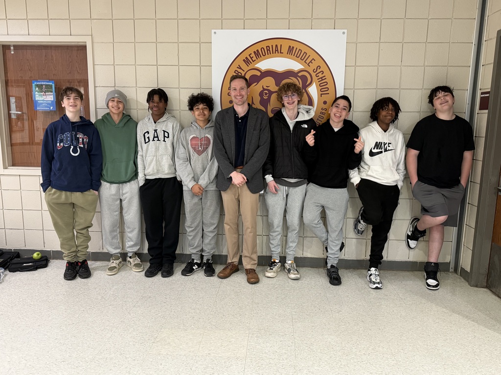 Assistant Principal of GMMS with students 