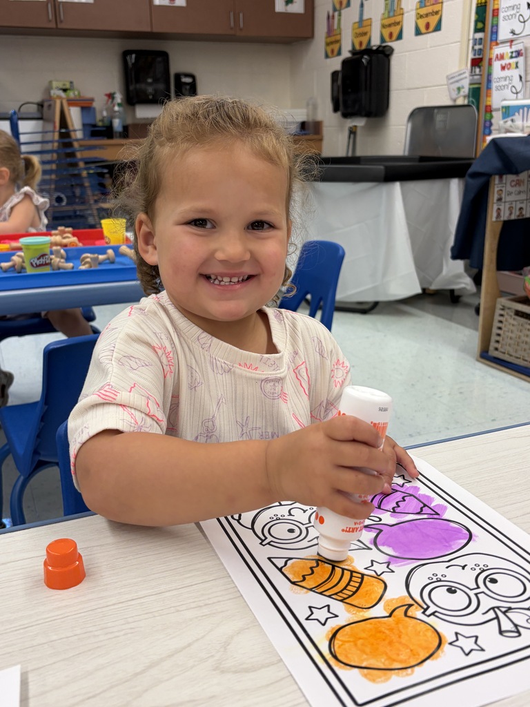 Girl dot painting.