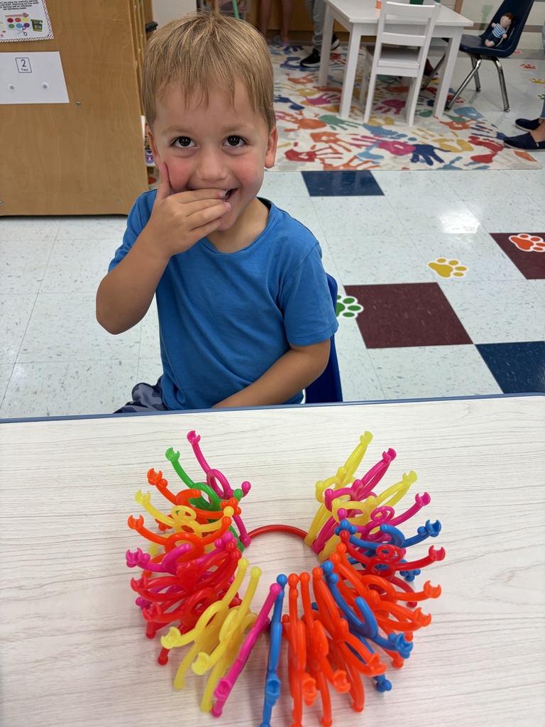 Boy building.