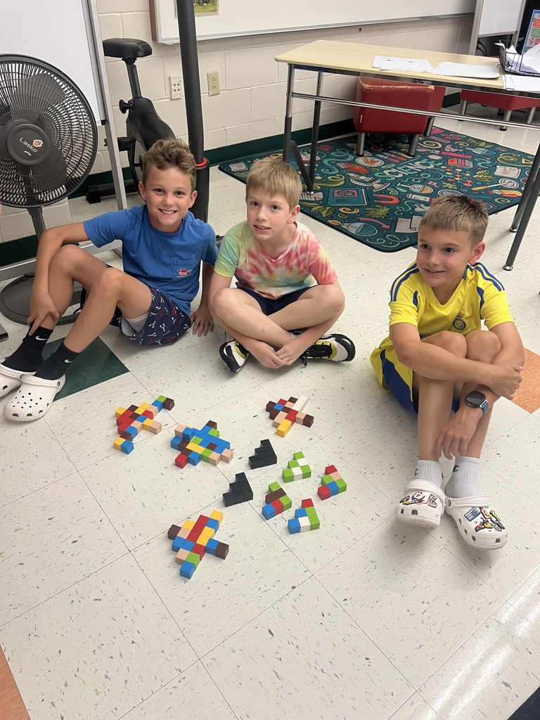 Students are learning math skills using creativity and teamwork! 