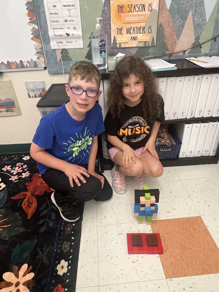 Students are learning math skills using creativity and teamwork! 