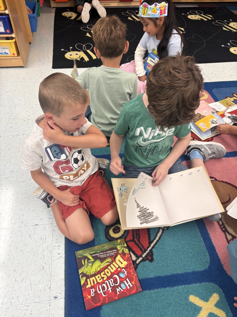 Students buddy reading.