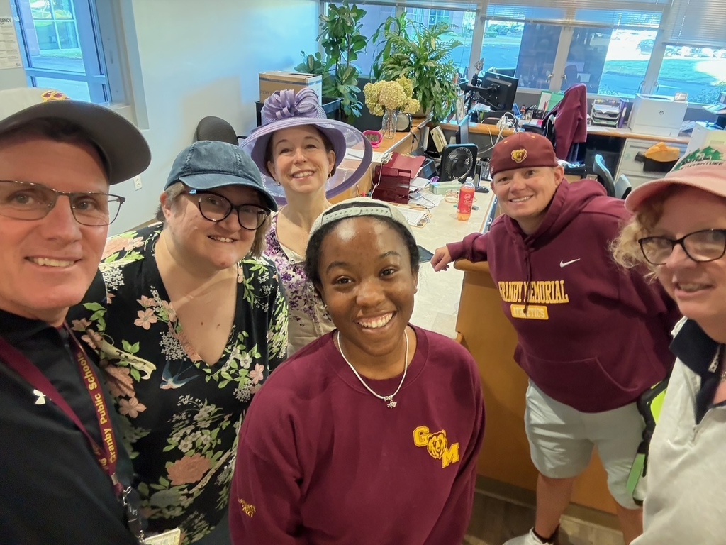 GMHS staff wearing hats