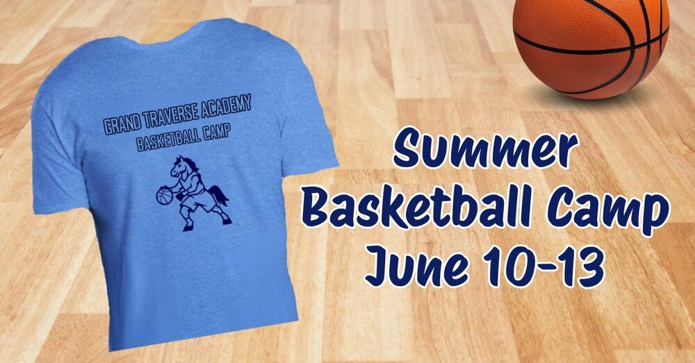basketball floor with ball and t-shirt