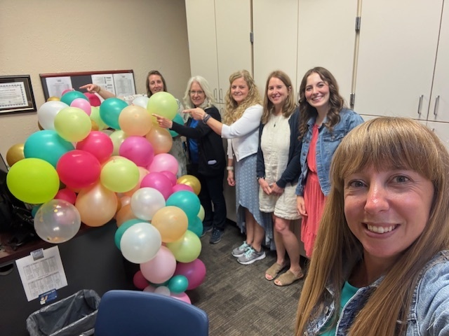 balloons in the office