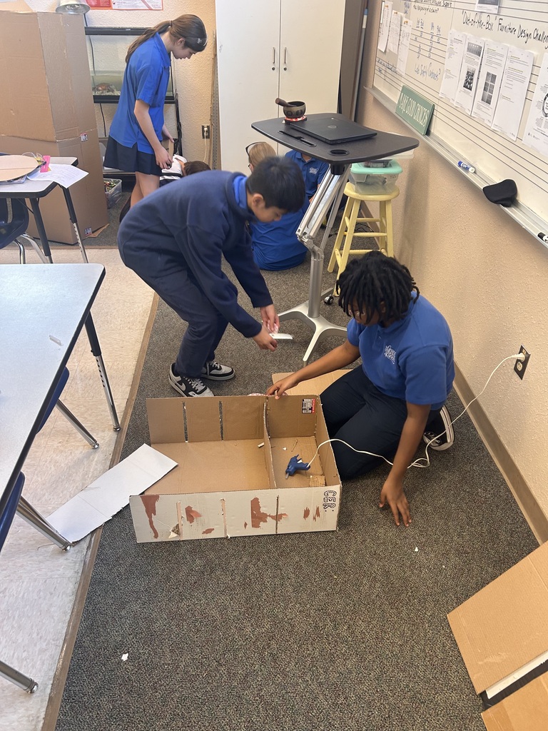 students experimenting in class
