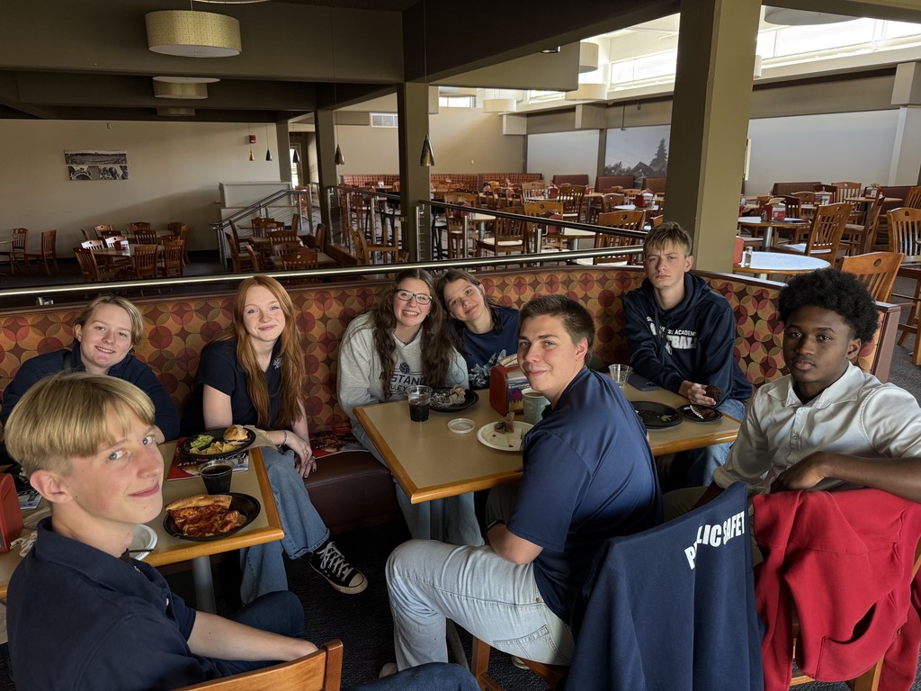 students in college dining hall