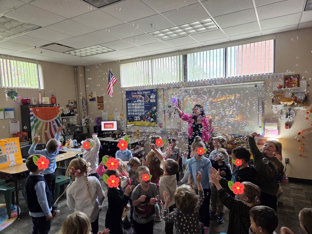children with bubbles