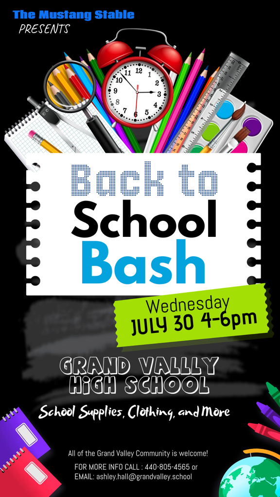 The Mustang Stable presents Back to School Bash (7-30-25 from 4-6pm)