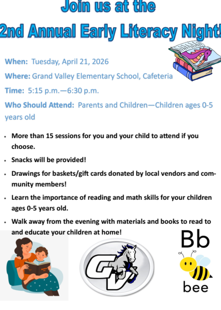 2nd annual early literacy night for 0-5 year olds - invitation