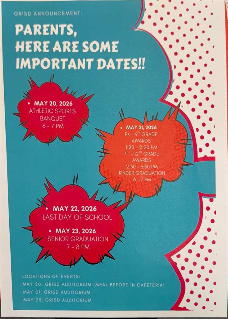 Important dates for the end of the year