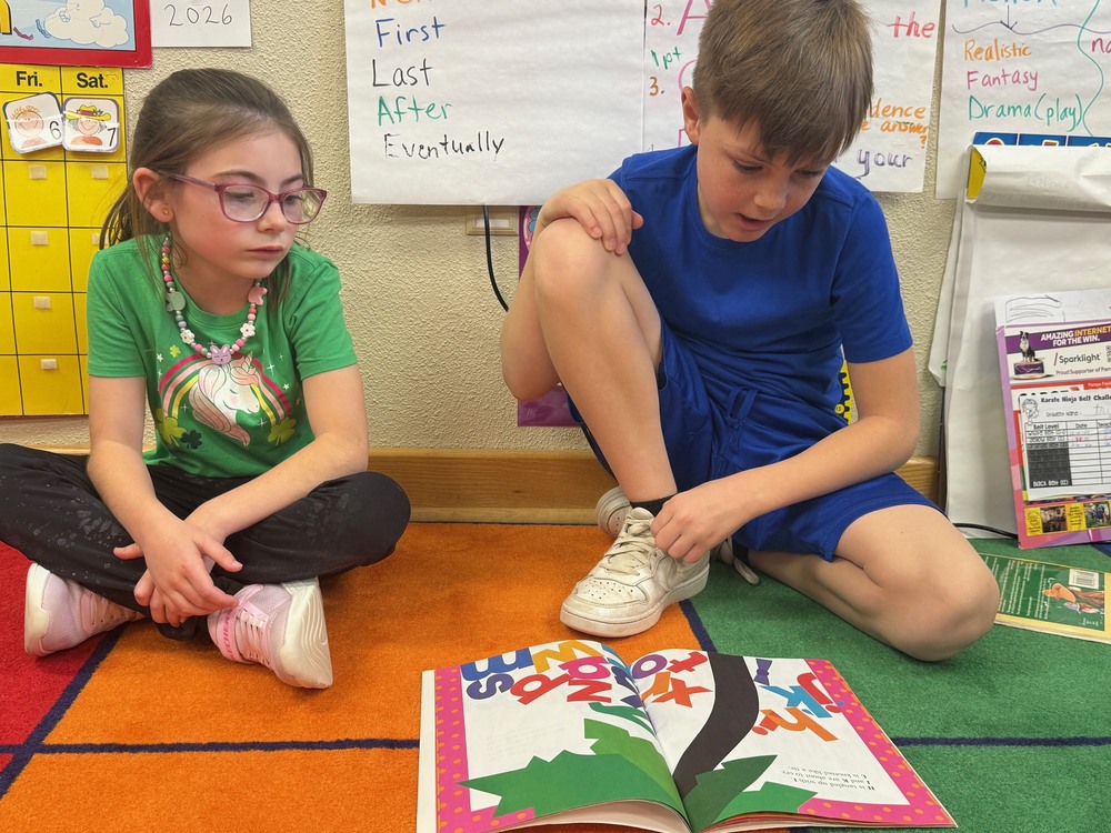 Students read together for DEAR Day