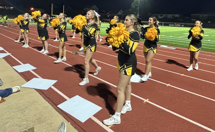 cheering for a score before halftime