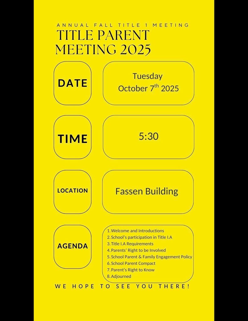Title I Parent Meeting