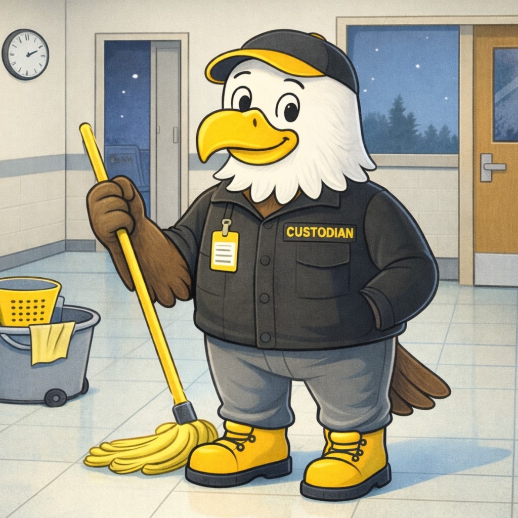 eagle as Custodians at night