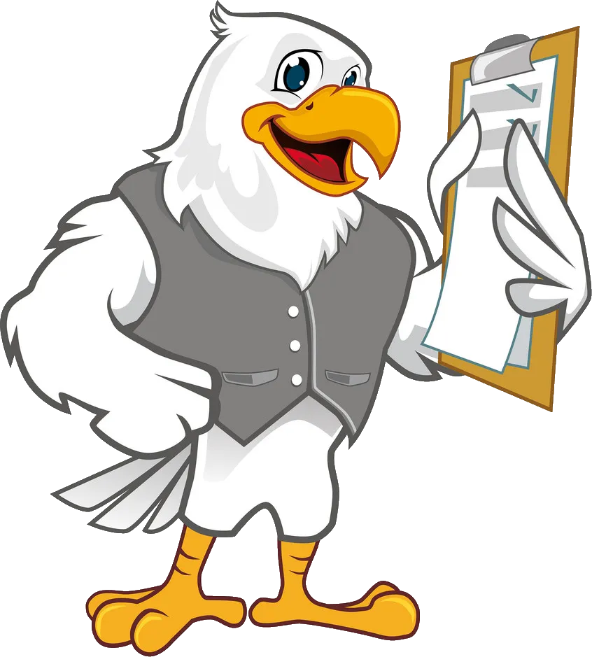 Eagle holding Clipboard