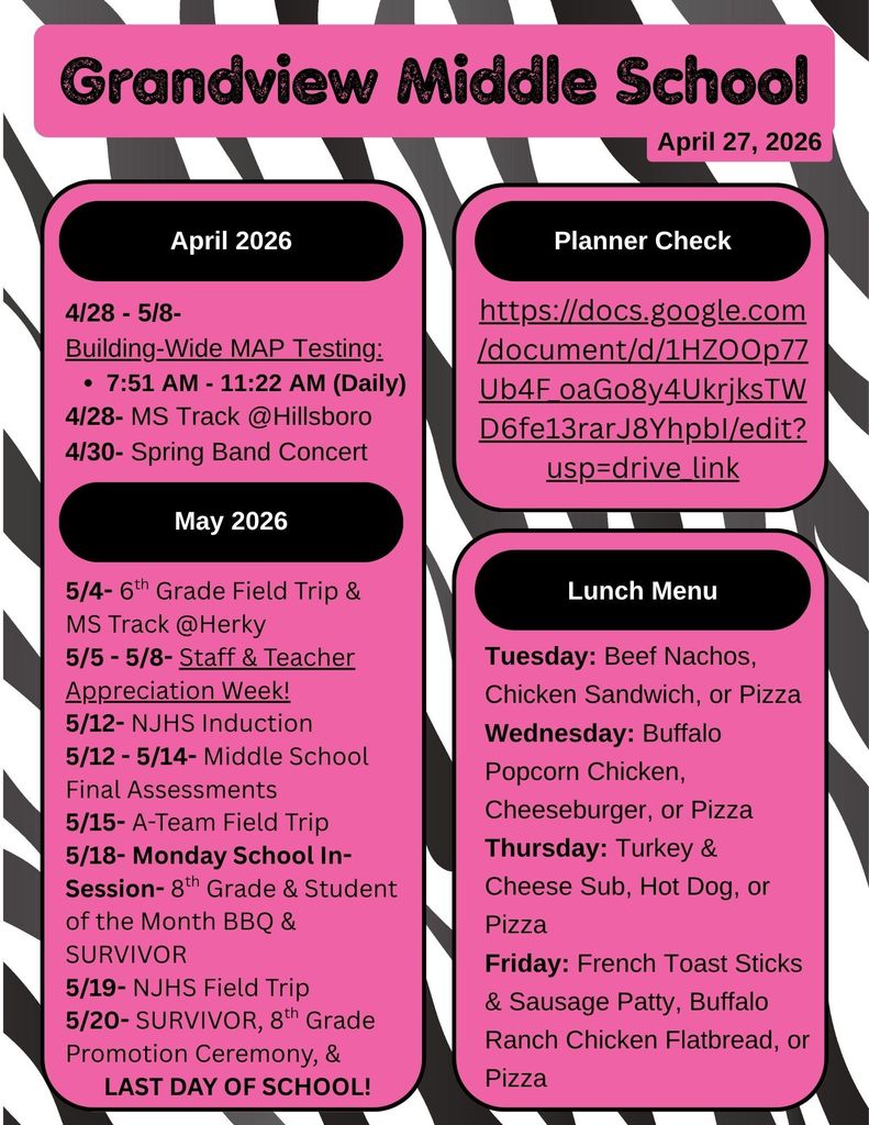 4/27 Parent Newsletter