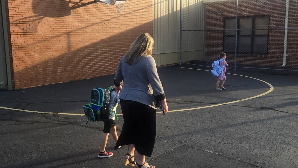 Students and Staff on the first day of school