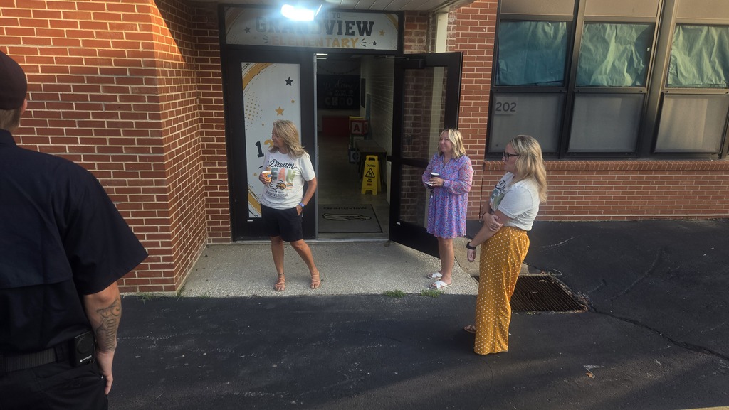 Students and Staff on the first day of school