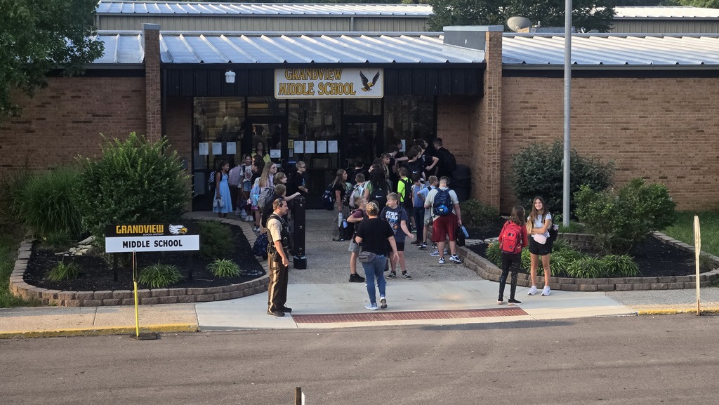 Students and Staff on the first day of school