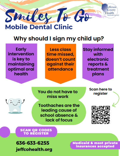 Why Smiles to Go Mobile Dental Van flyer