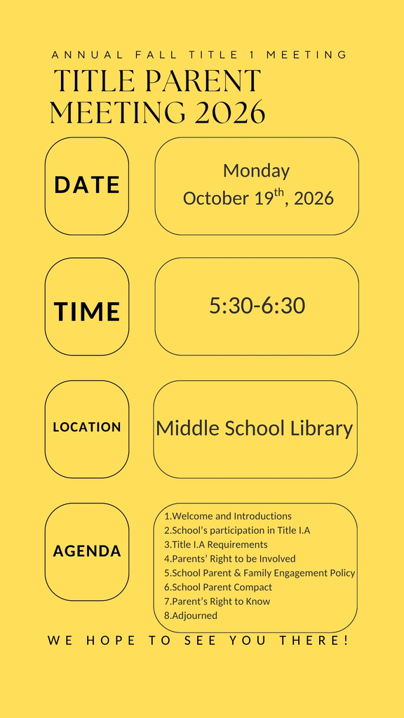 Optional Title I Parent Meeting