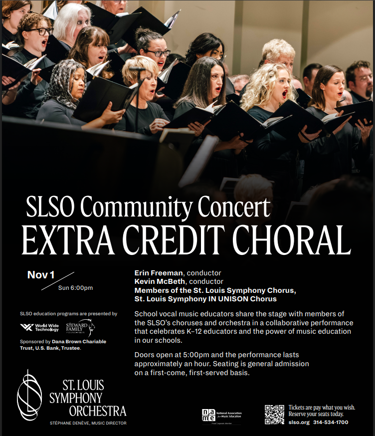 SLSO Community Concert Extra Credit Choral Flyer