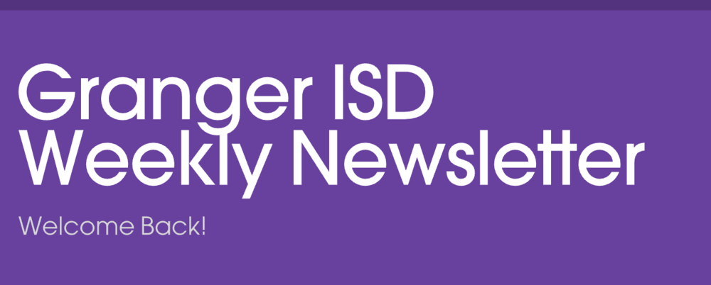 Granger School Weekly Newsletter (Aug. 17-21, 2026)