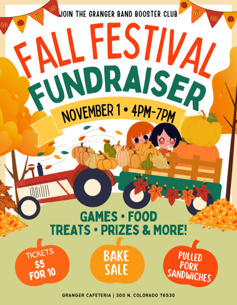 Band Booster Club Fall Festival Fundraiser (11/1/2025)