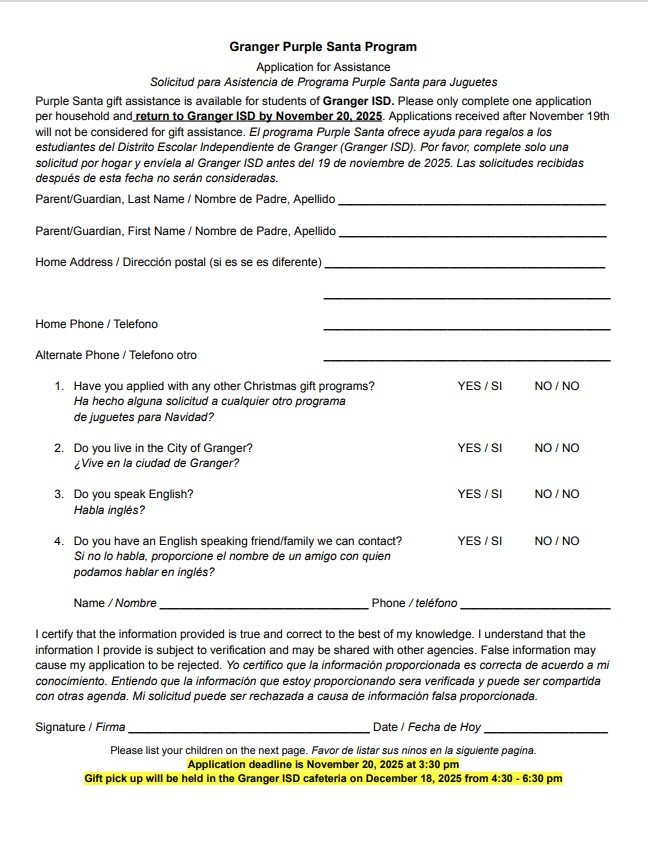 Purple Santa Application