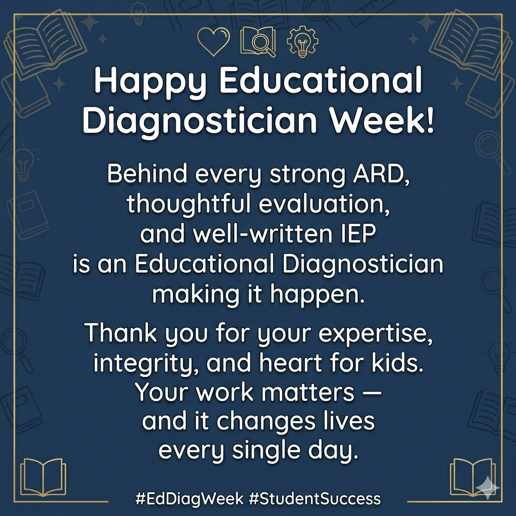 National Educational Diagnostician Week Poster