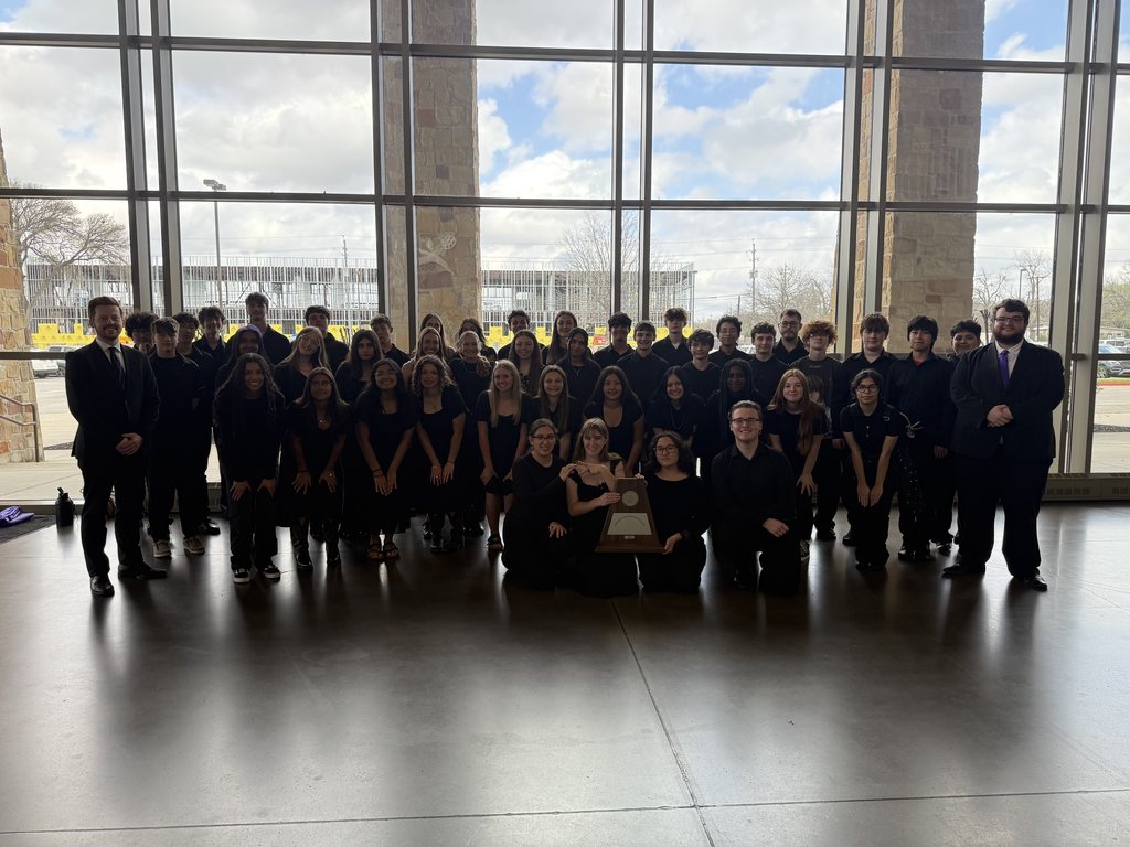 Granger High School Band with their Sweepstakes trophy!