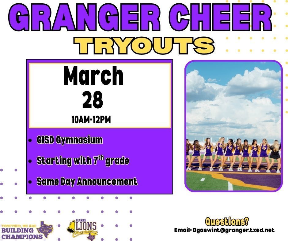 Granger Cheer Tryouts