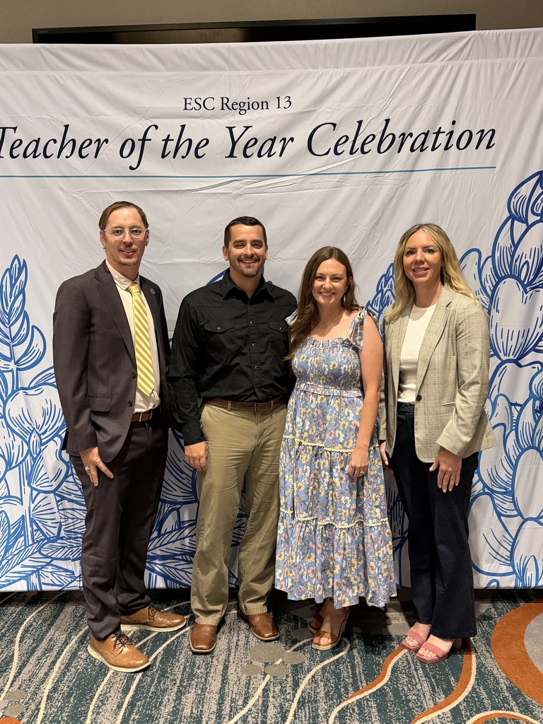 Region 13 Teacher of the Year Luncheon - Mrs. Dickey with Mr. Dickey, Superintendent Brosch, and Elementary Principal Erin Lawrence