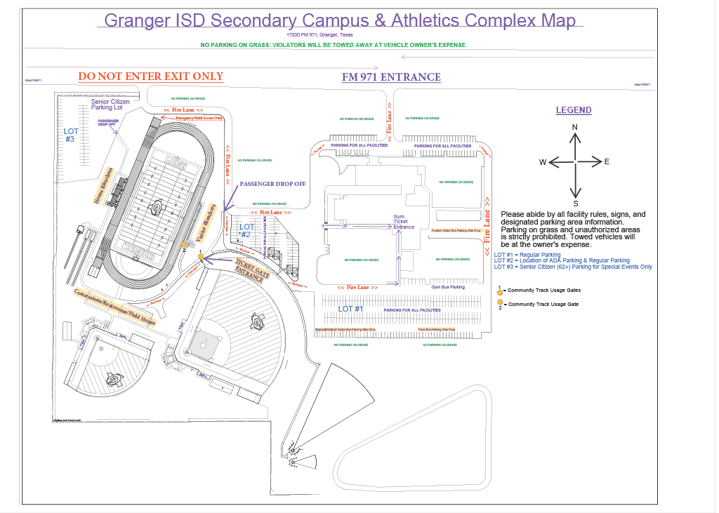 Secondary Campus & Athletics Complex Map